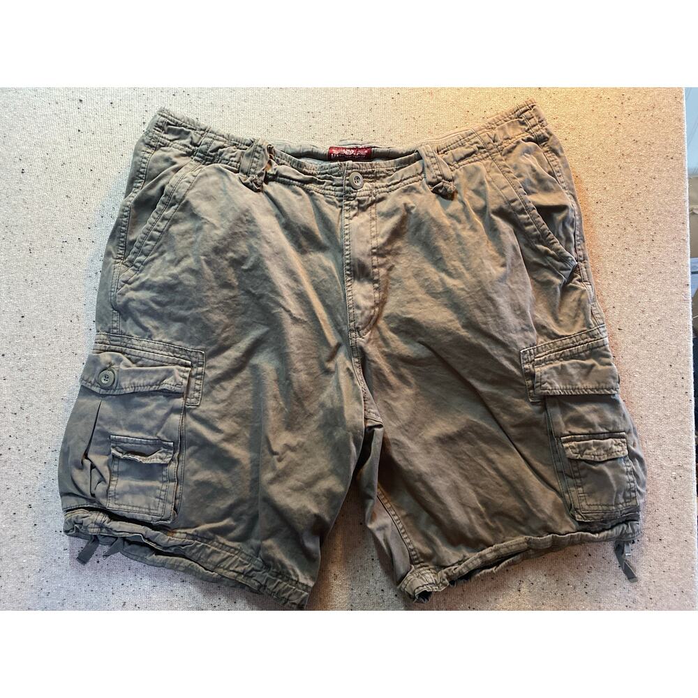 Matchstick Cargo Shorts Men's 42 Brown Khaki Y2K Style